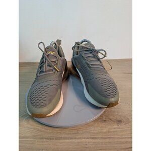 Nike Air Max 270 Dark Stucco Womens Size 7.5 Green Gold Running Shoes Sneakers